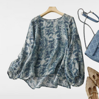 AERIN | BLOUSE EN LIN À MANCHES LONGUES
