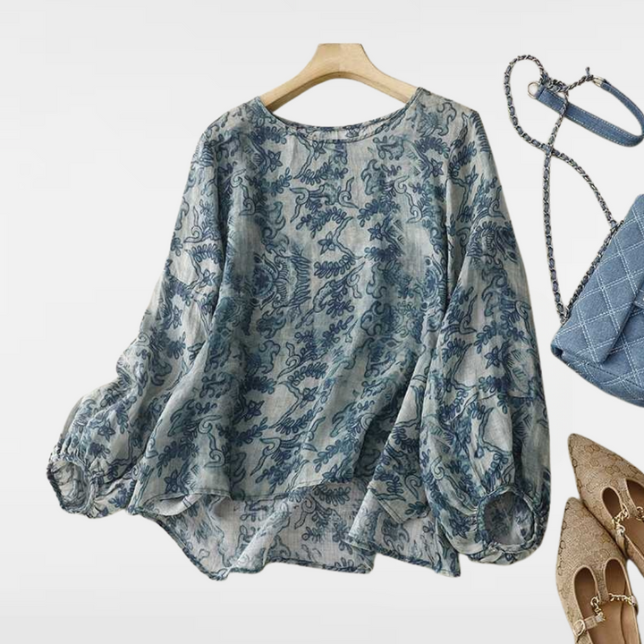 AERIN | BLOUSE EN LIN À MANCHES LONGUES