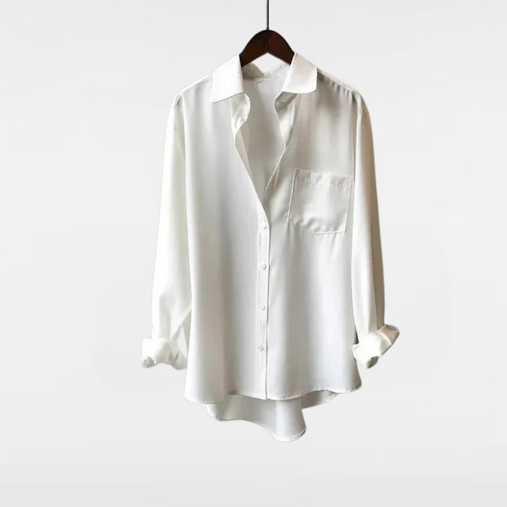 VIVIAN | CHEMISE À COL REVER LONGUE À MANCHES CASUAL