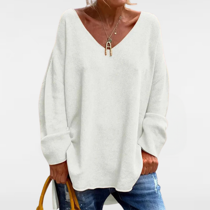MONICA | BLOUSE ÉLÉGANTE À COL EN V DÉCOLLETÉ