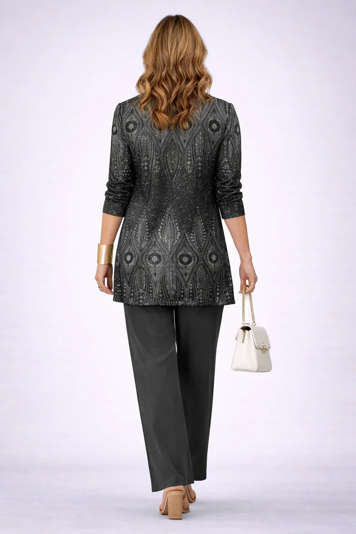 Armande™ | Ensemble Trois Pièces Noir Paisley