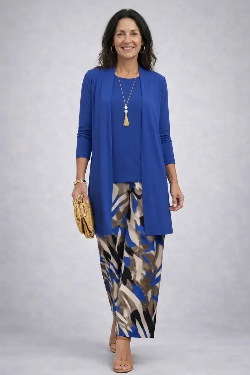 Monique™ | Ensemble Trois Pièces Bleu Cobalt