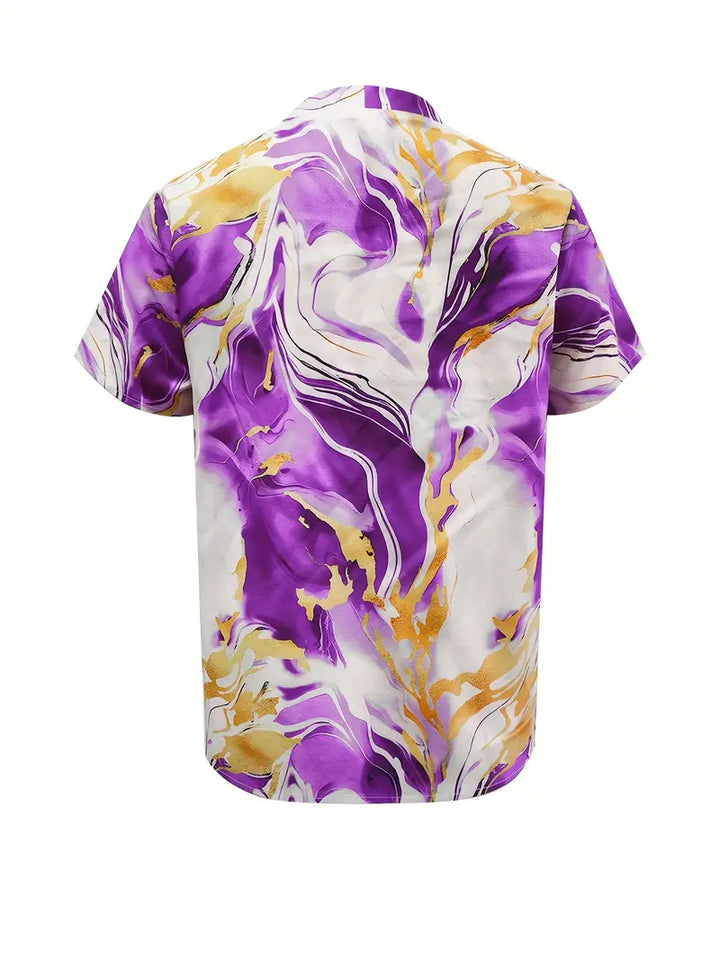 XYRIEL | BLOUSE EN IMPRIMÉ MARBRE ÉLÉGANTE