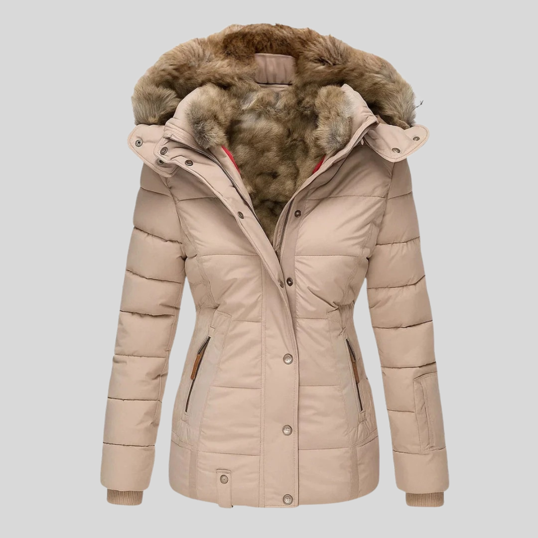 Bochra™ | Parka matelassé avec capuche en fausse fourrure