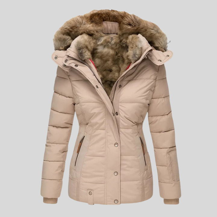 Bochra™ | Parka matelassé avec capuche en fausse fourrure