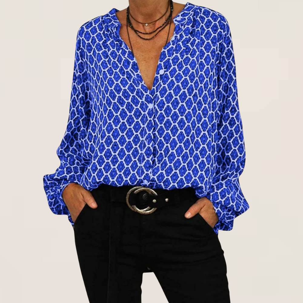 Serelina | Blouse Géométrique à Col V