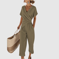 Liorine - Combinaison Chic Drapée Femme