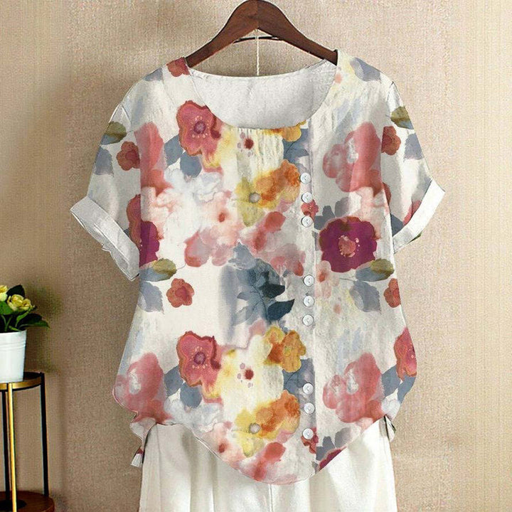 BLOOM | BLOUSE FLORALE À BOUTONS
