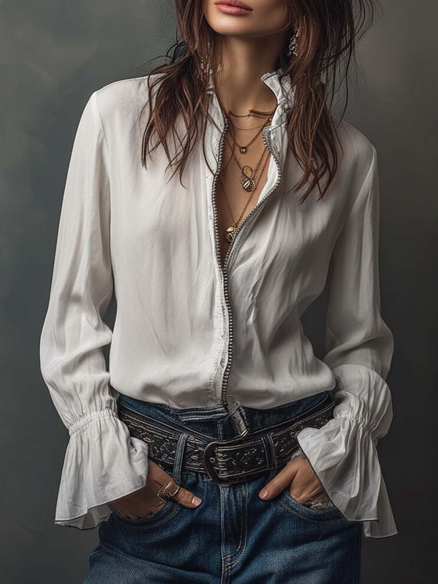 Erica | Veste longue en velours brodé