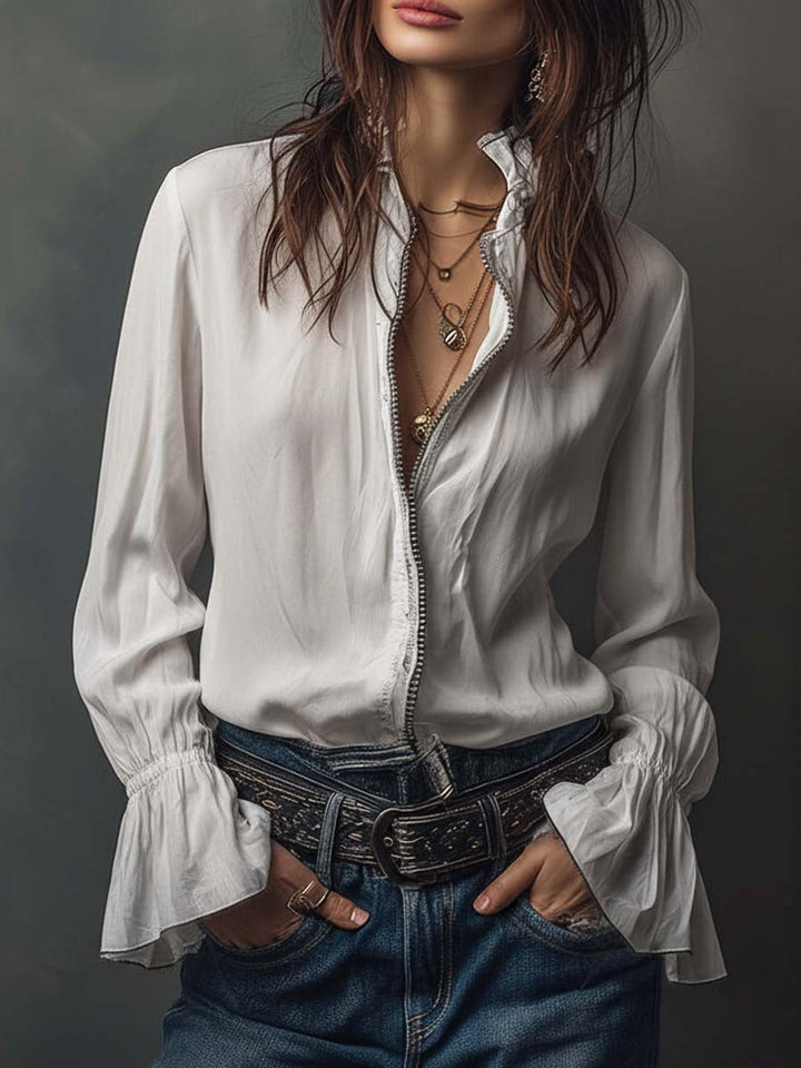 Erica | Veste longue en velours brodé
