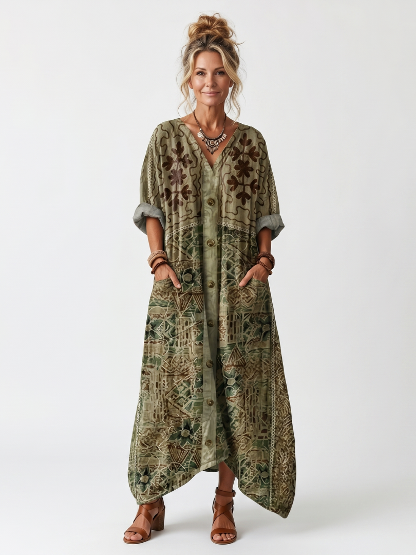 Suzanne robe midi oversize - vue face