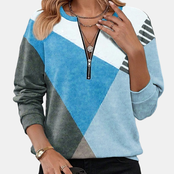 Lurelia | Sweatshirt Géométrique Doux