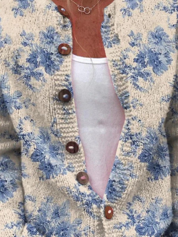 Daysie™ | Cardigan en Maille Imprimé Vintage