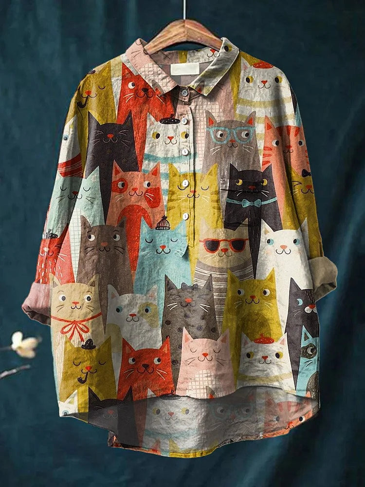 Quinn - Blouse Imprimée Art Vintage