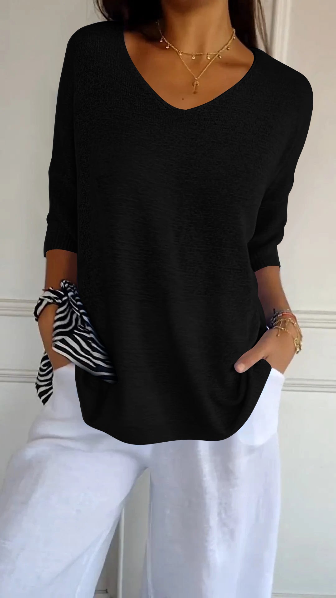 AMANDA | BLOUSE EN TRICOT DÉCONTRACTÉE