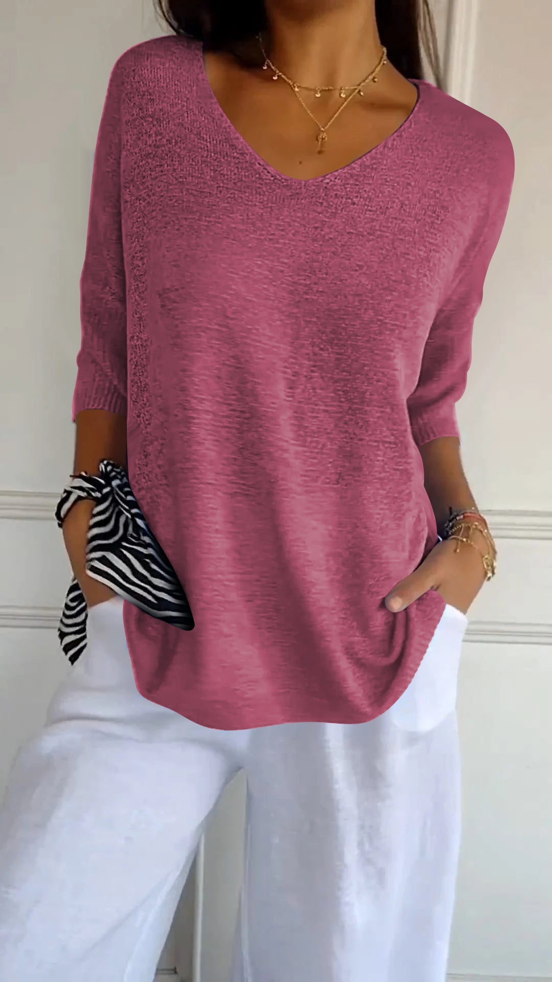 AMANDA | BLOUSE EN TRICOT DÉCONTRACTÉE
