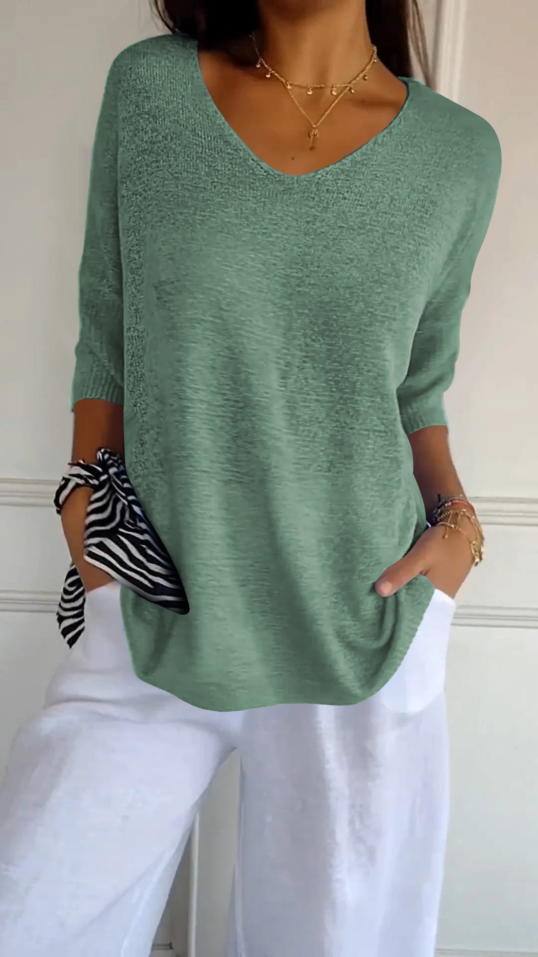 AMANDA | BLOUSE EN TRICOT DÉCONTRACTÉE