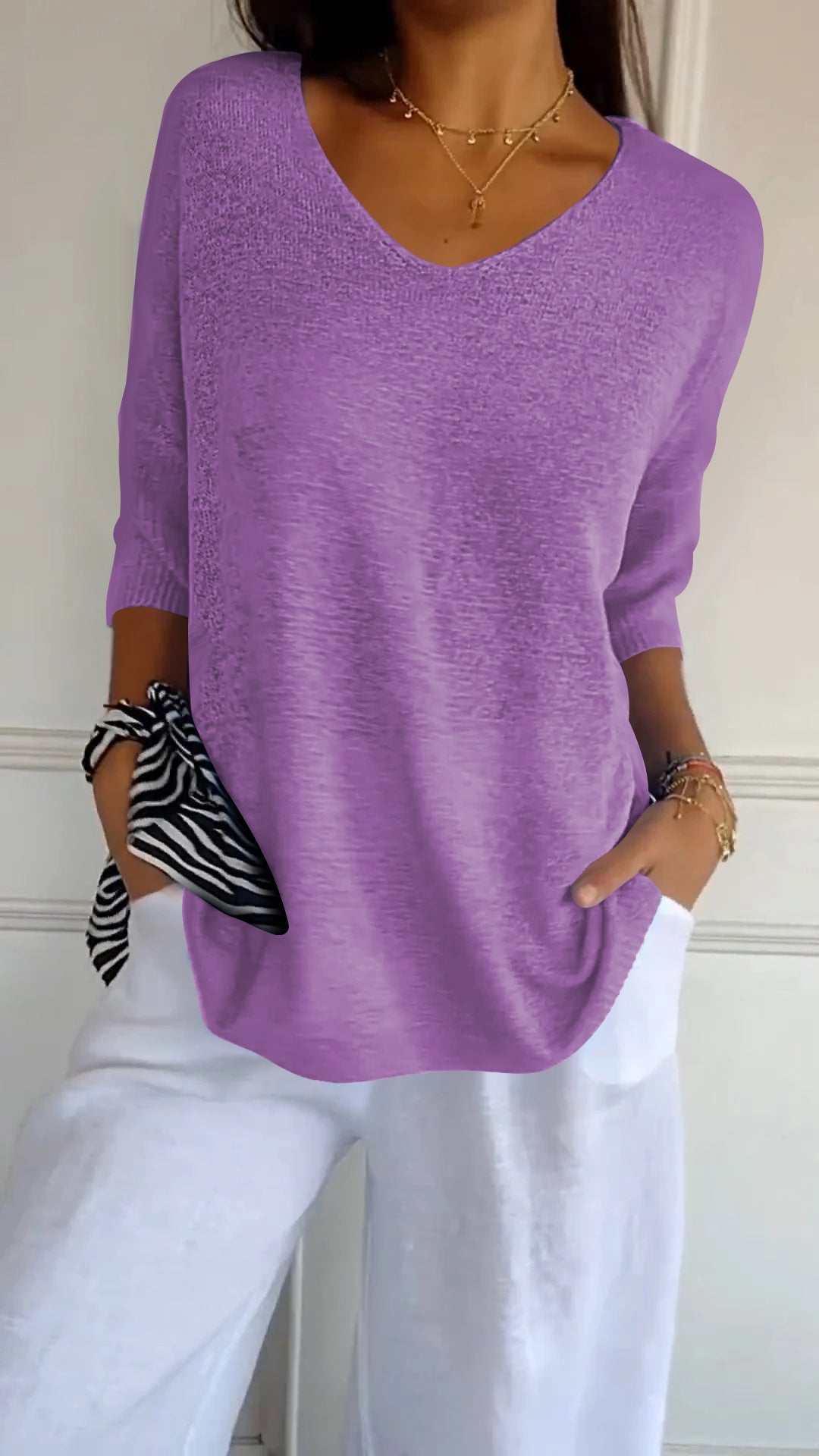 AMANDA | BLOUSE EN TRICOT DÉCONTRACTÉE