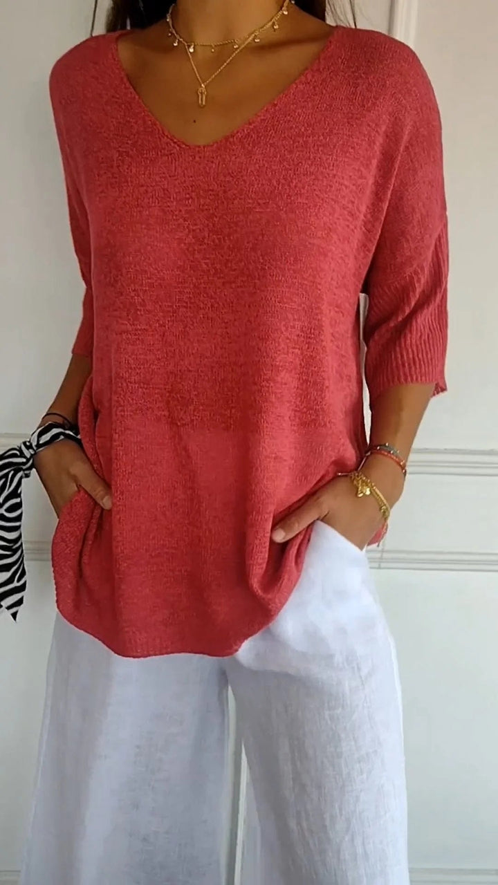 AMANDA | BLOUSE EN TRICOT DÉCONTRACTÉE