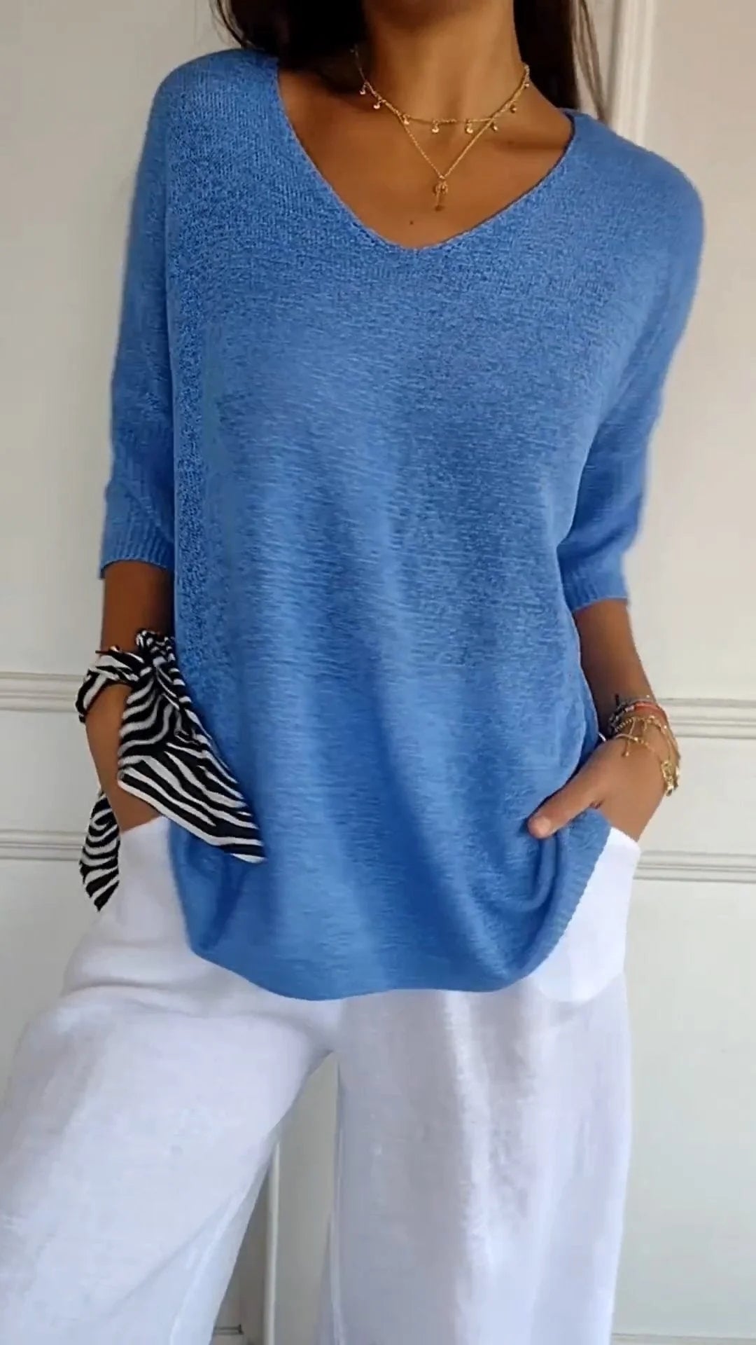 AMANDA | BLOUSE EN TRICOT DÉCONTRACTÉE