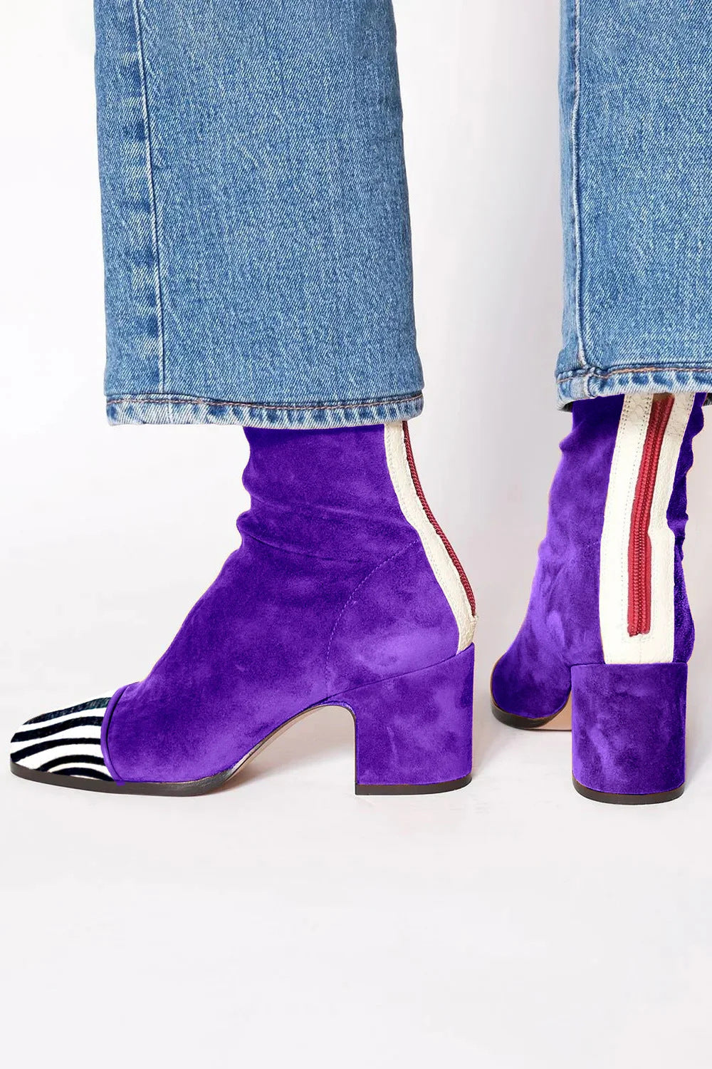 Gabrielle™ - bottine imprimé mauve