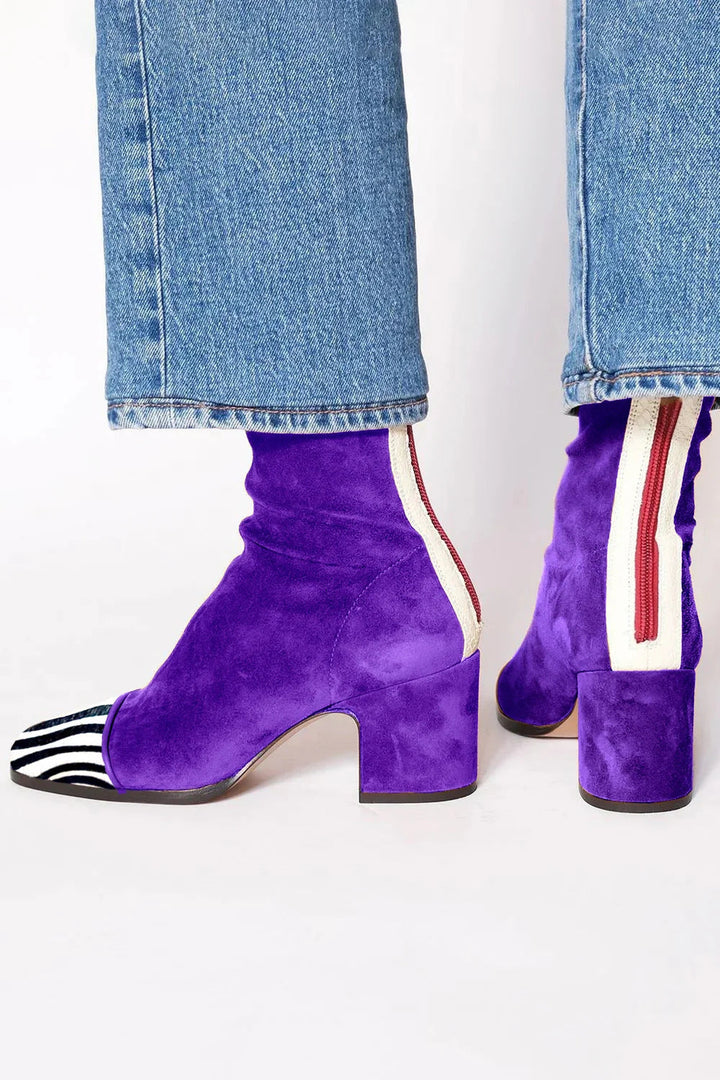 Gabrielle™ - bottine imprimé mauve