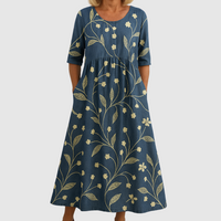Emma | Robe Midi Décontractée - Élégance Quotidienne