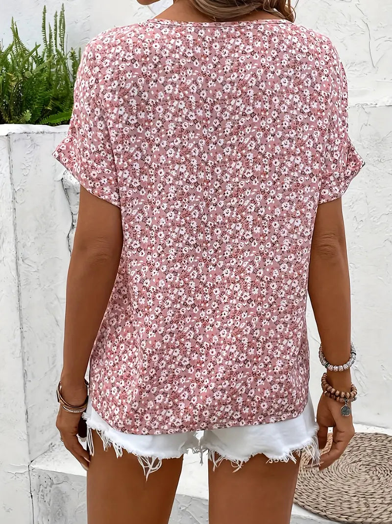 GRACEY | BLOUSE D'ÉTÉ CHIC À BOUTON