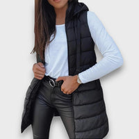 Kaira – Gilet matelassé sans manches à capuche décontracté