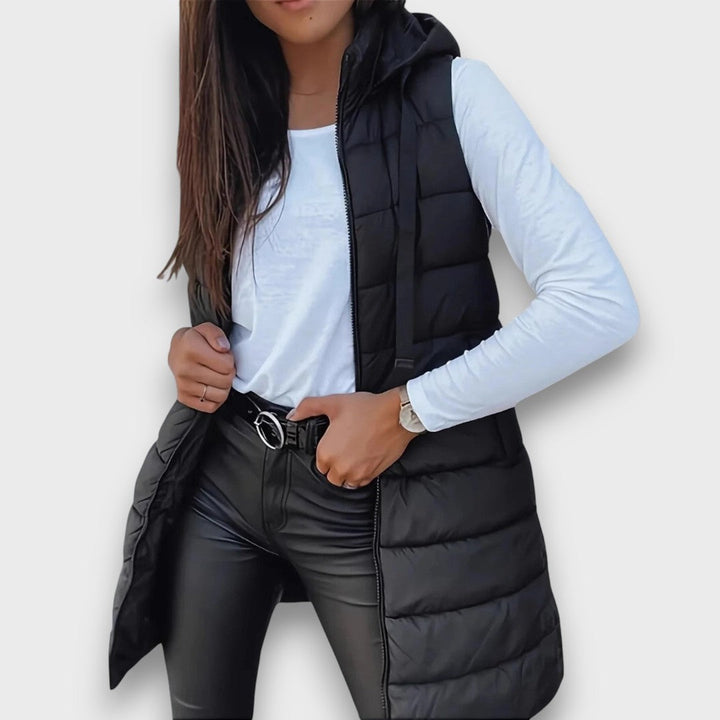 Kaira – Gilet matelassé sans manches à capuche décontracté