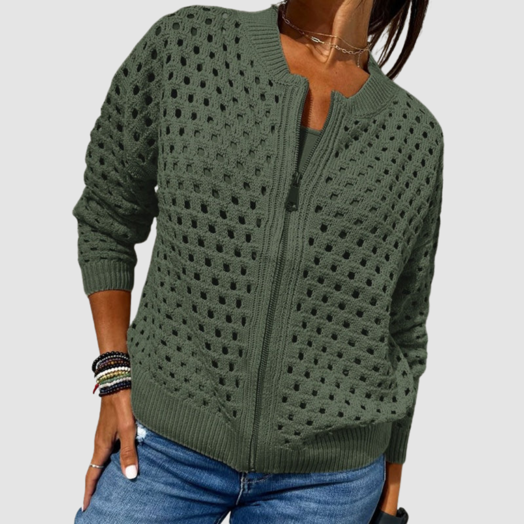 Gisèle cardigan tricoté - vue latérale