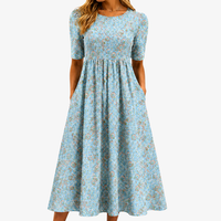 Poppy | Robe maxi à motif mosaïque et poches