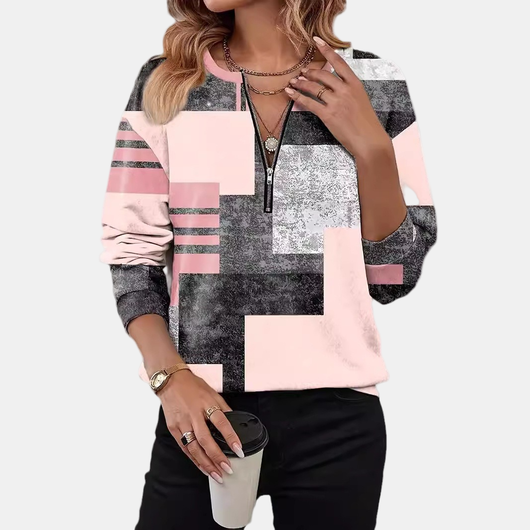Lurelia | Sweatshirt Géométrique Doux