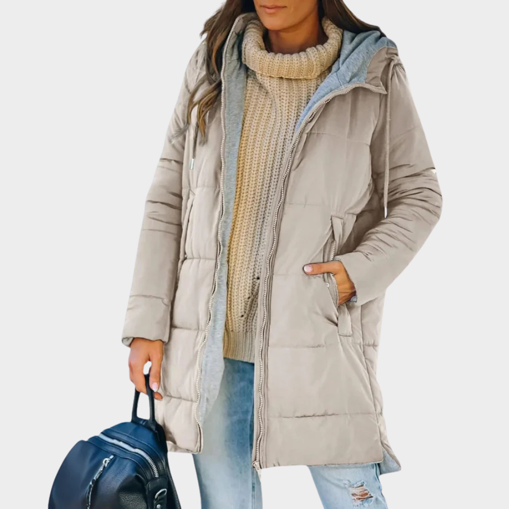 Fiora | Veste Puffer à Capuche Décontractée