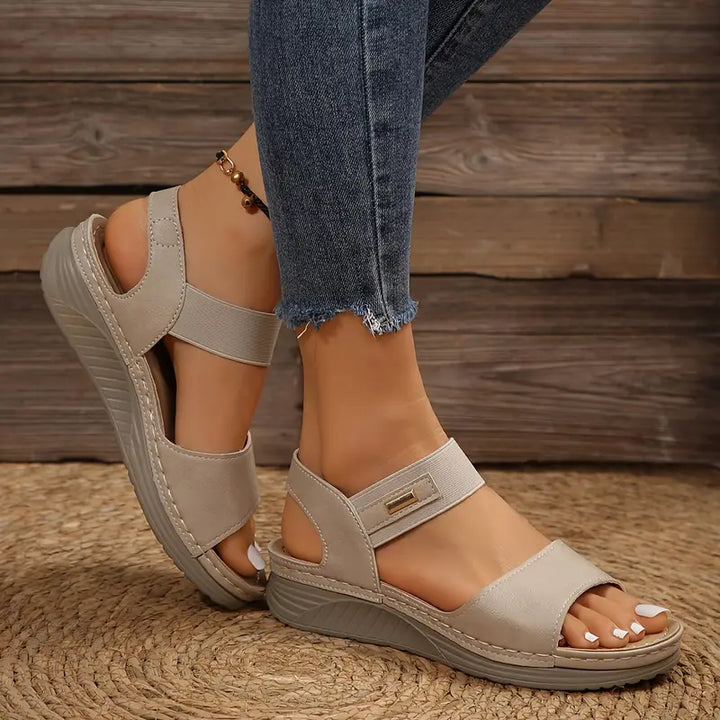 Cheryl - Sandales Orthopédiques à Talon Wedge