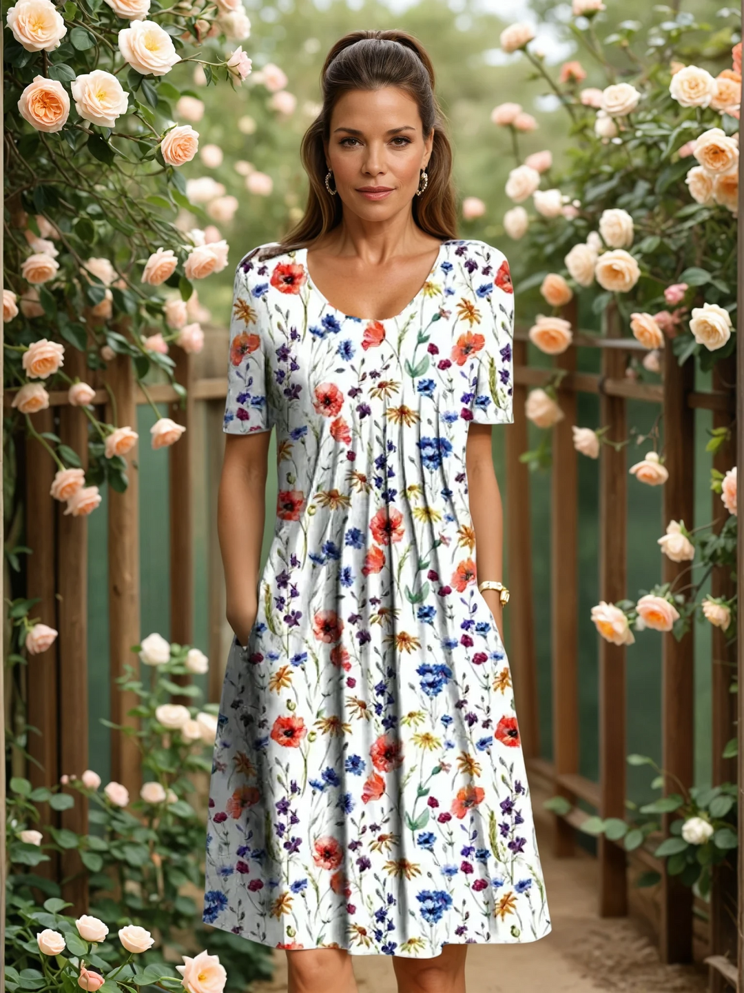 GEORGINA | ROBE ÉLÉGANTE AVEC COUVERTURE DU VENTRE