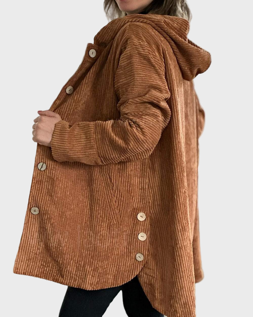 Indie | Veste à Capuche en Velours Côtelé