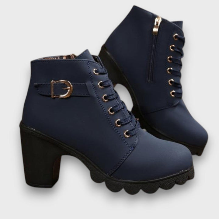Ardeline – Bottines à talon bloc avec lacets et boucle