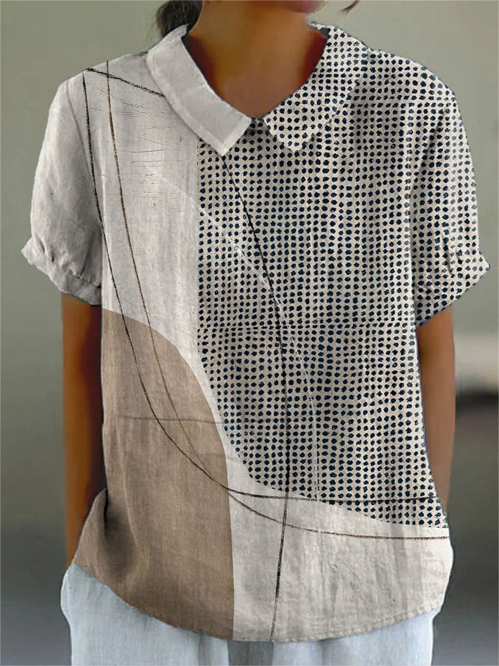 Lana | Chemise à Motifs Abstraits en Points et Lignes