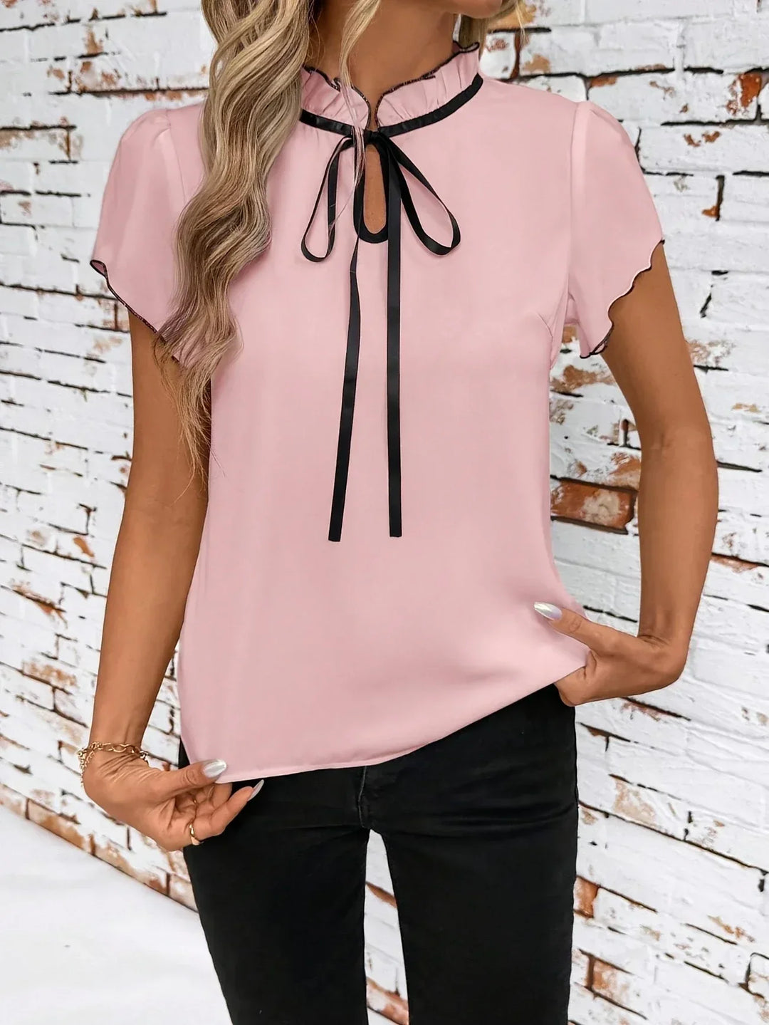 ROSEMARY | BLOUSE À MANCHES VOLANTES ÉLÉGANTES