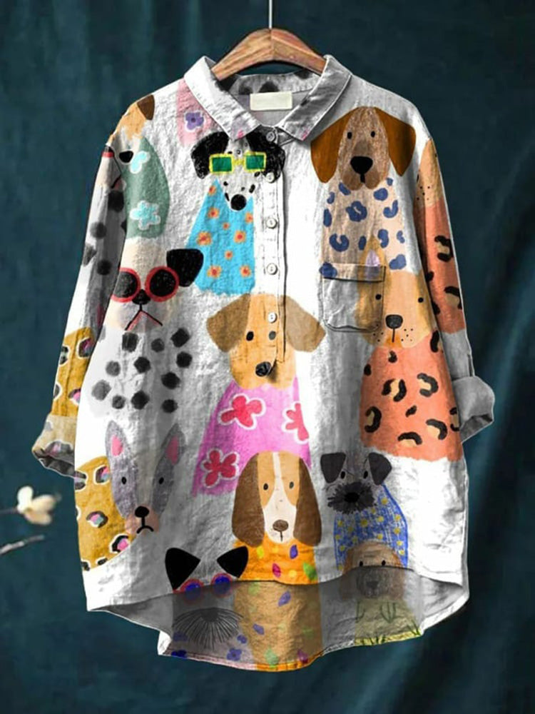 Quinn - Blouse Imprimée Art Vintage