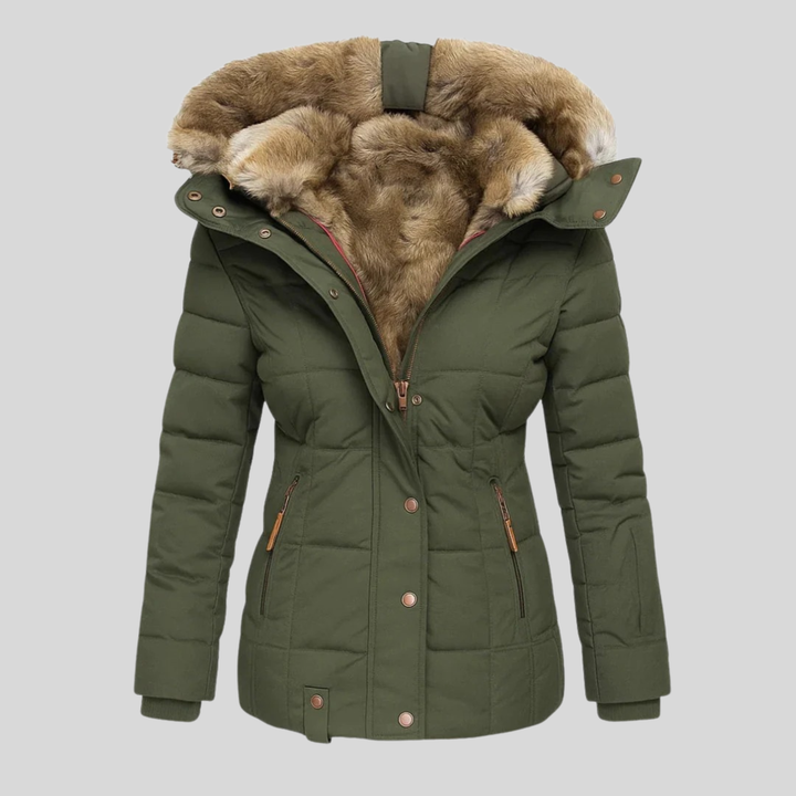 Bochra™ | Parka matelassé avec capuche en fausse fourrure