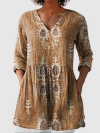Elise | Blouse Longue avec Col en V