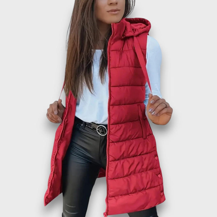 Kaira – Gilet matelassé sans manches à capuche décontracté