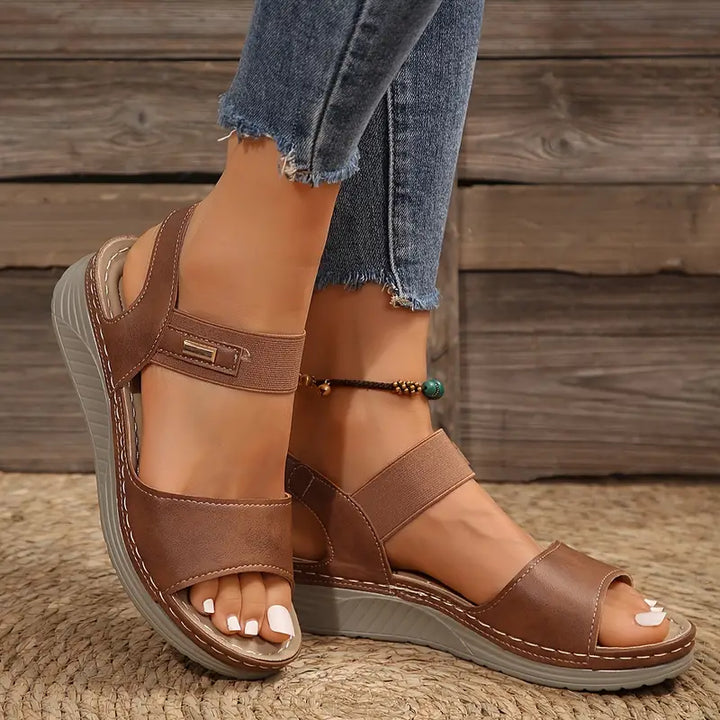 Cheryl - Sandales Orthopédiques à Talon Wedge