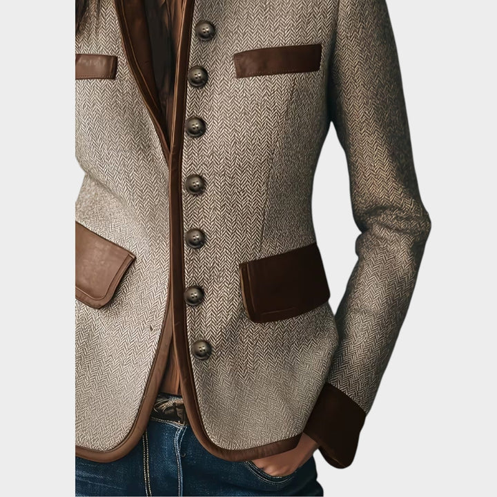 Camille | Blazer ajusté à motif tweed