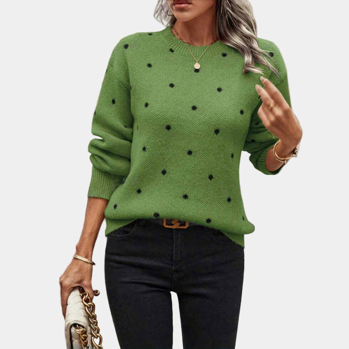 Darielle | Pull en Tricot à Pois Sophistiqué