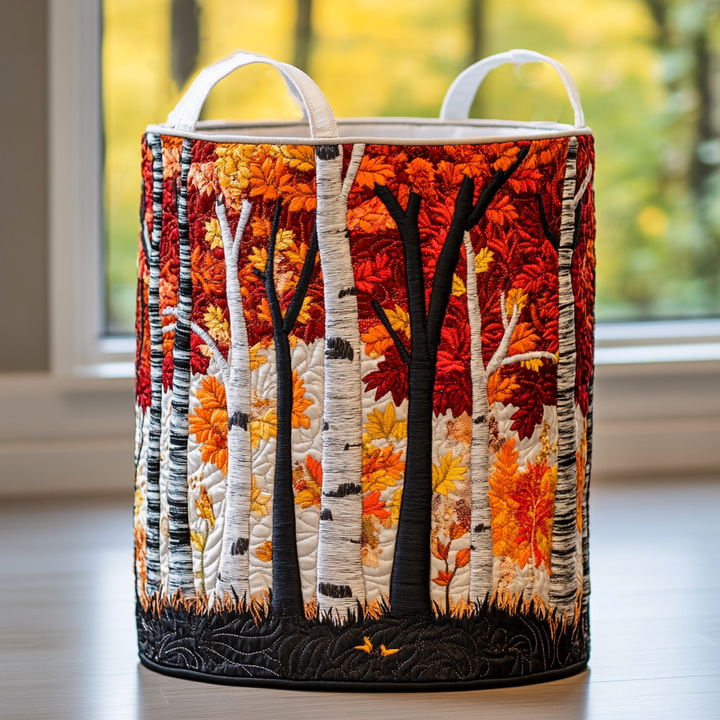 Naomi | Panier à linge matelassé avec motifs nature