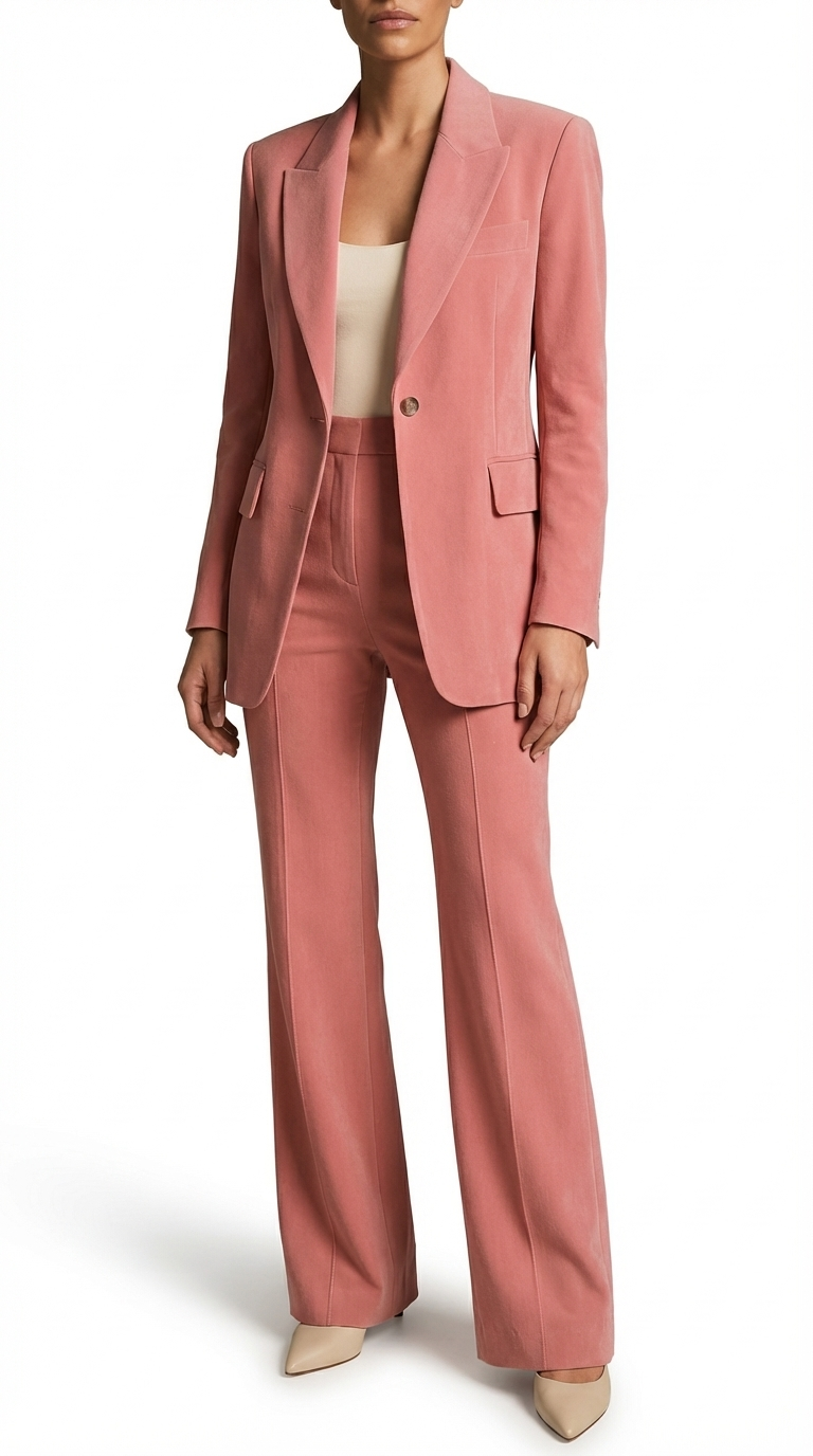 Ensemble tailleur blazer et pantalon jambe large