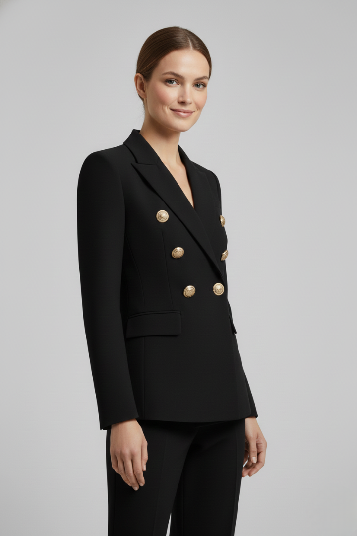 Camille | Blazer long à double boutonnage